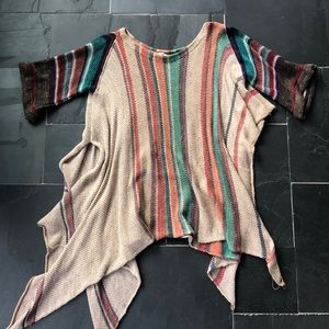 Free People Multi Color poncho/sweater